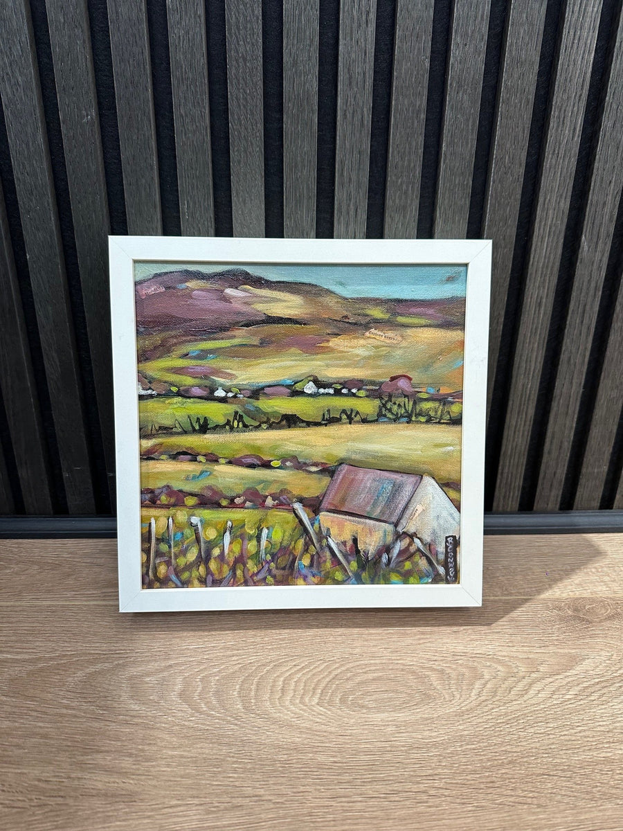 Barn on Rostrevor Road The Mournes mixed media original – Painted Earth