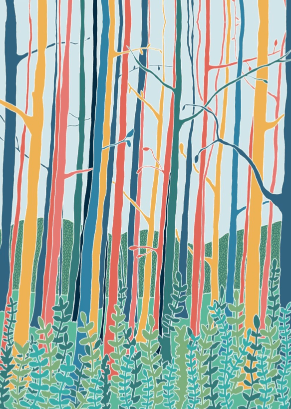 Forrest Illustration Print – Painted Earth