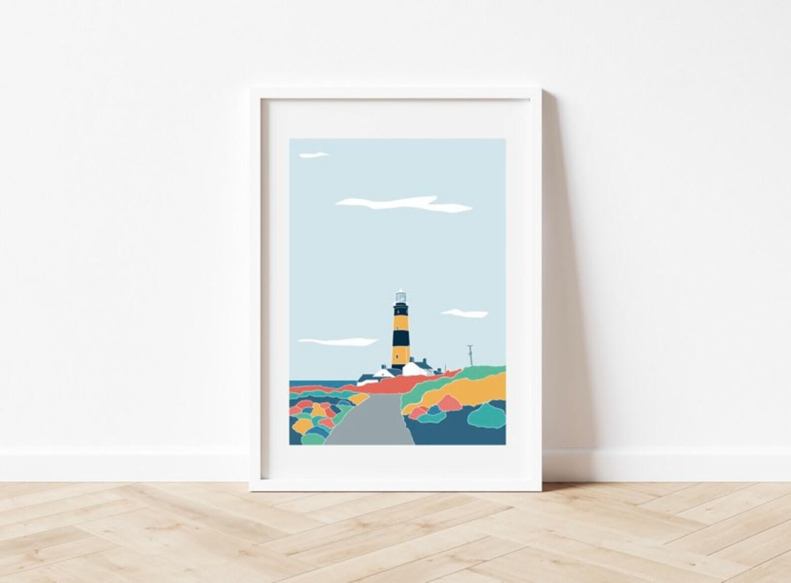 St John's Point Lighthouse Illustration Print – Painted Earth