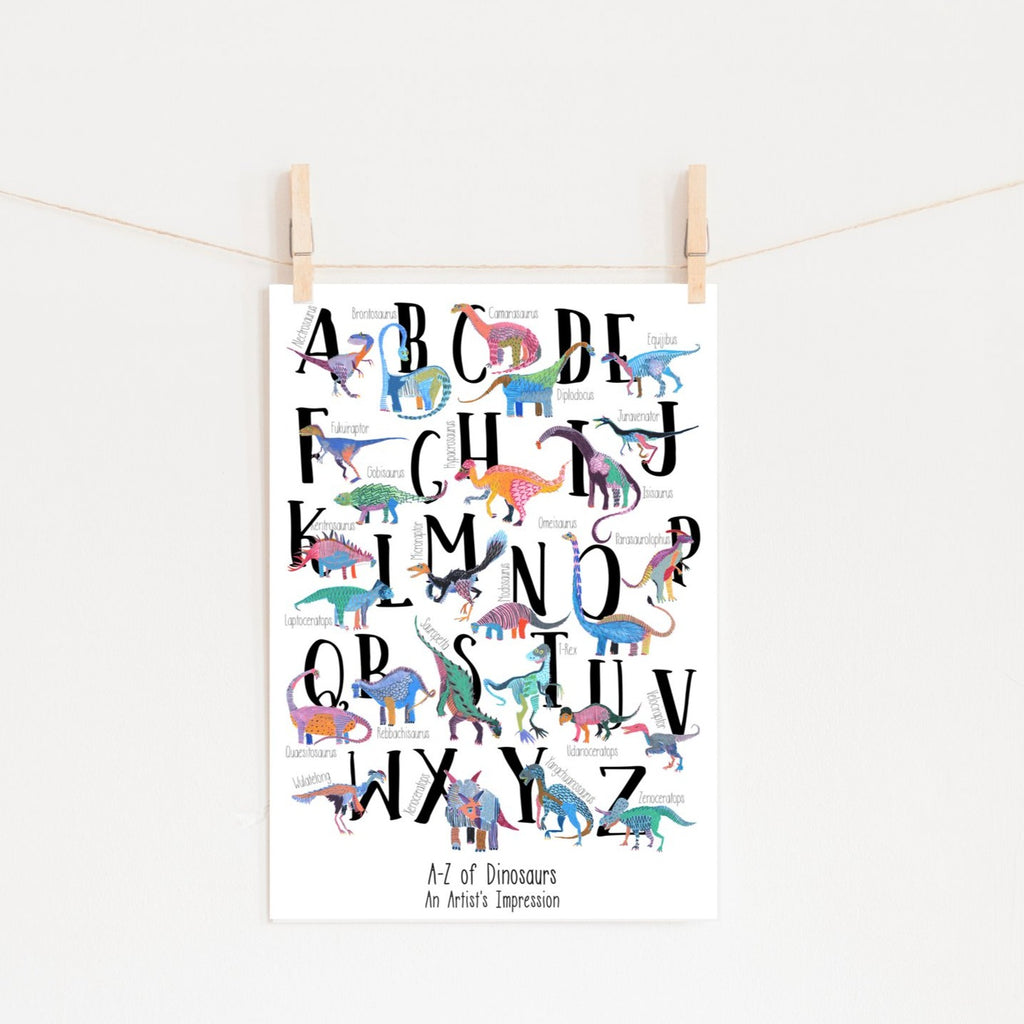 Dinosaur Alphabet Colourful Print