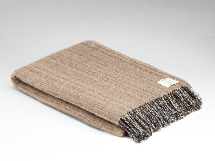Heritage Oatmeal Tweed Wool Blanket McNutts