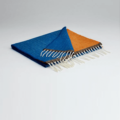 Orange Blue Milan lambswool scarf | Mc Nutt at Painted Earth
