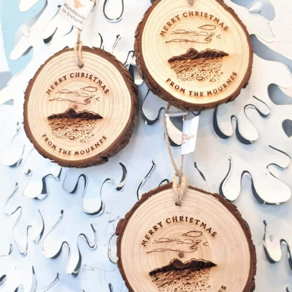 Mourne Mountains Wooden Christmas Ornament 