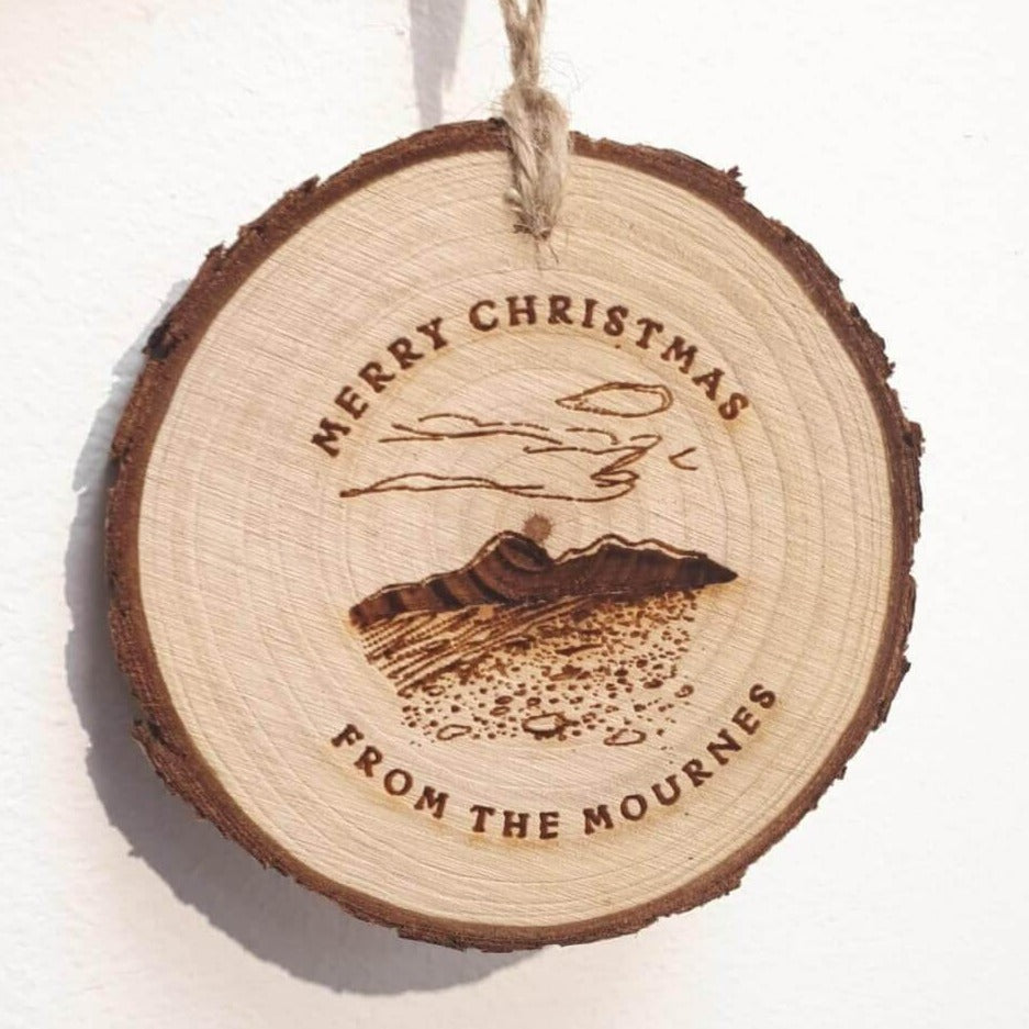 Mourne Mountains Wooden Christmas Ornament 