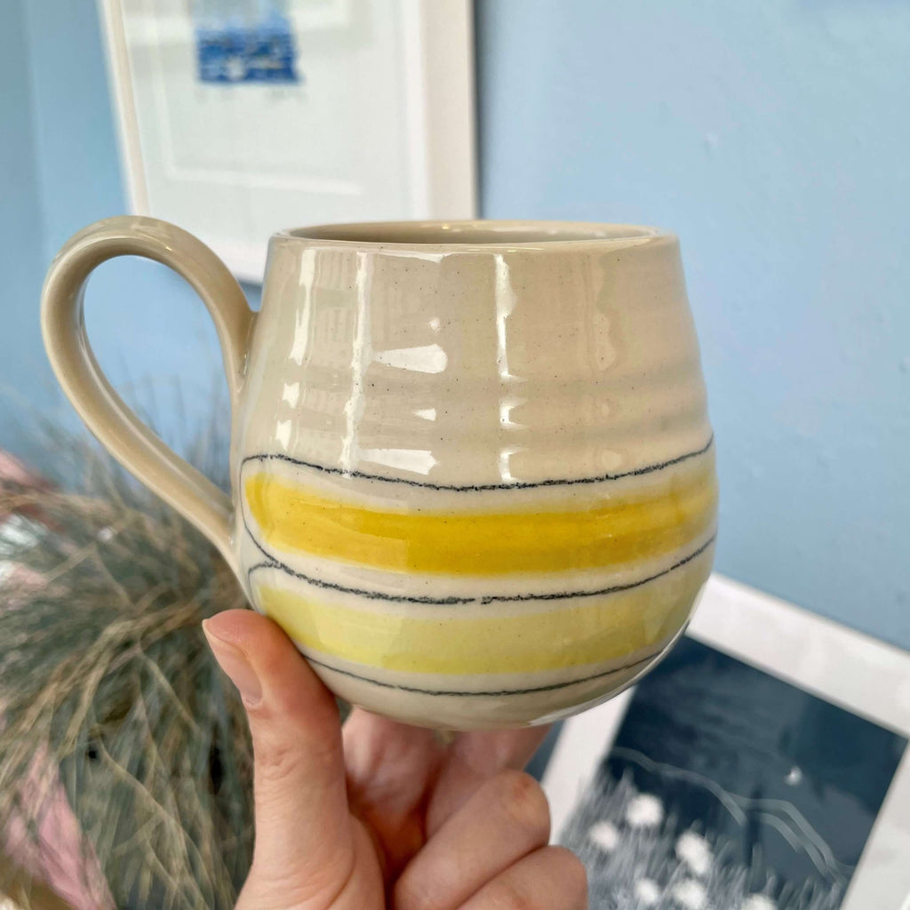 handmade ceramic round mug