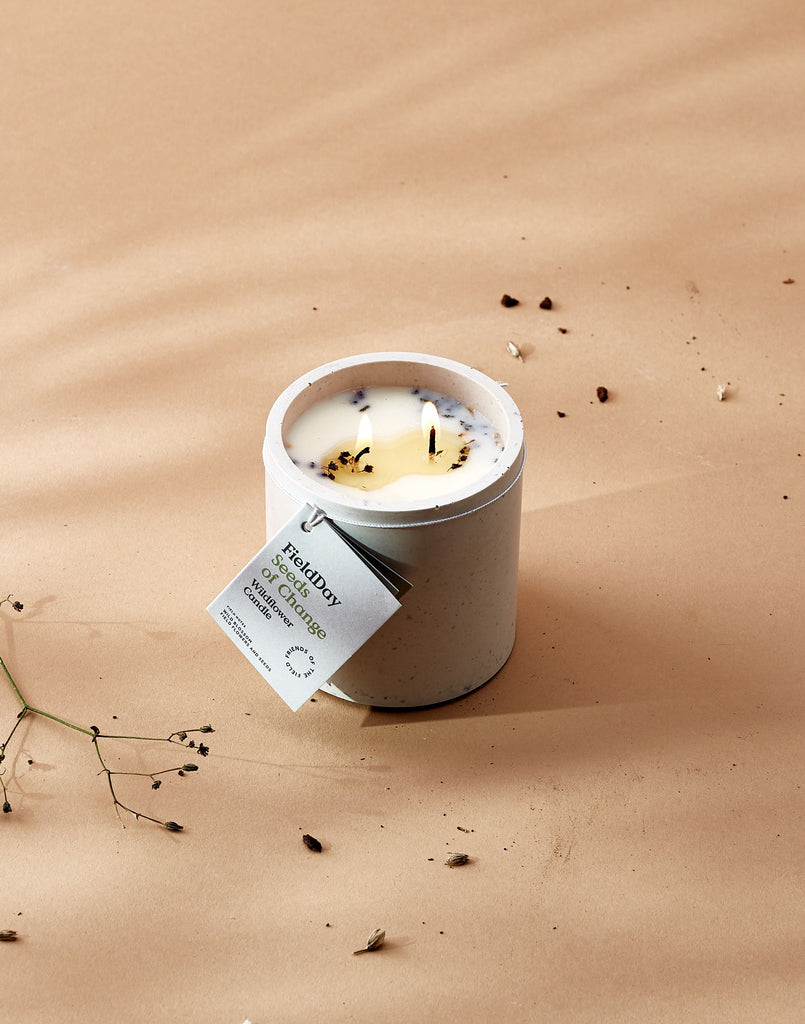 Seeds of change wildflower candle